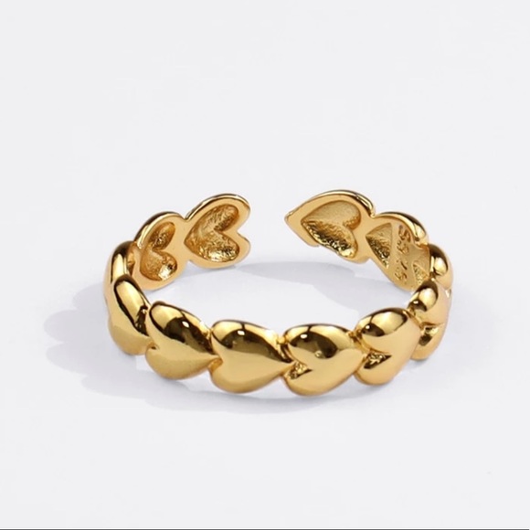 🌙Insta sterling silver heart open ring - Picture 2 of 5